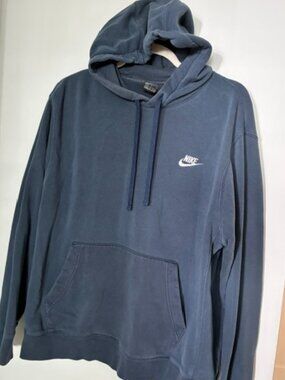 Navy Blue Nike Sweatshirt Hoodie - Excellent Condition